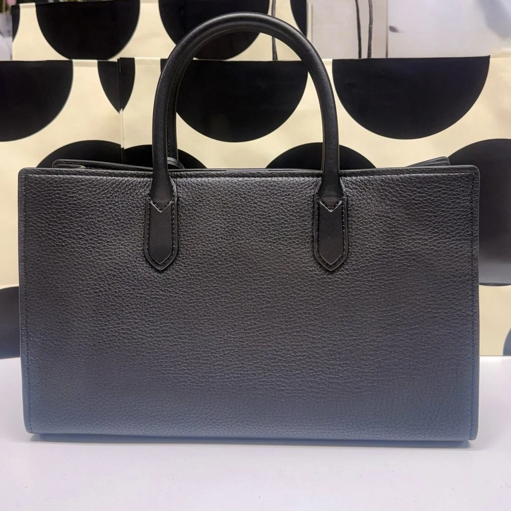 Michael Kors Black Pebbled Leather Tote with strap EUC